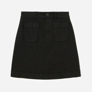 Everlane Size 16 Black Pocket Denim Skirt